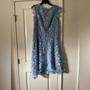 Ladies periwinkle Blue lace dress with interlining.